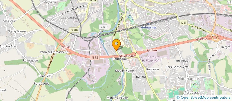 localisation de l'entreprise SCI TI BUGALE  GUINGAMP