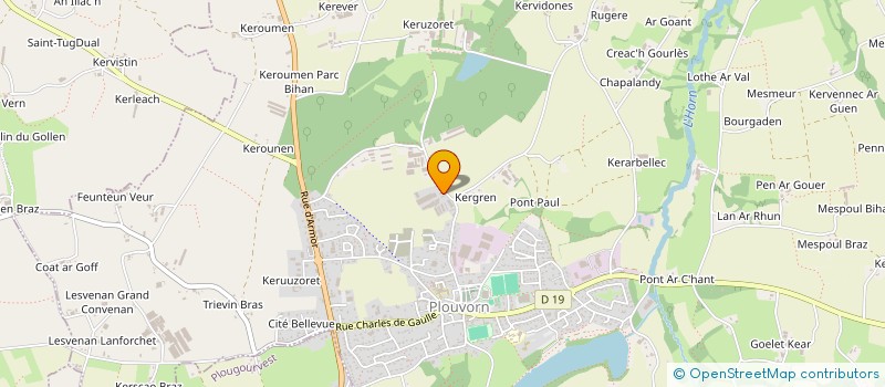 localisation de l'entreprise SCI TI LAOUEN  PLOUVORN