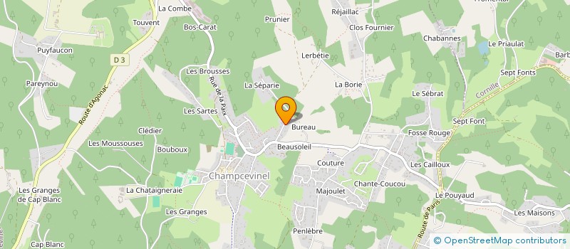 localisation de l'entreprise SCI TIBERIO  CHAMPCEVINEL