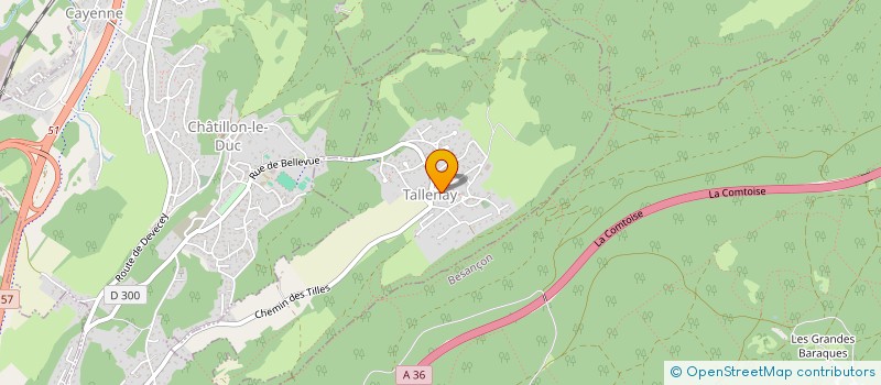 localisation de l'entreprise SCI TIBLOU  TALLENAY