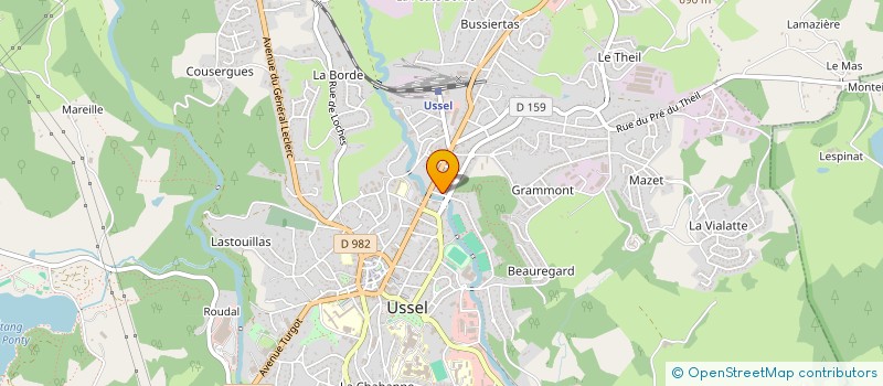 localisation de l'entreprise SCI TIC ET TAC à USSEL