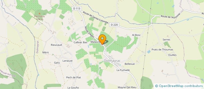 localisation de l'entreprise SCI TIC ET TAC  DOLMAYRAC