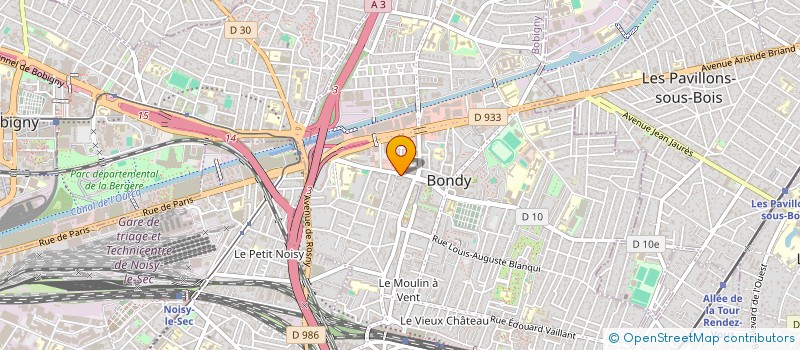 localisation de l'entreprise SCI TIDJANI  BONDY