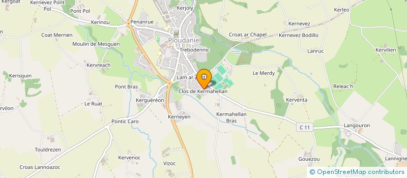 localisation de l'entreprise SCI TIDOC  LESNEVEN