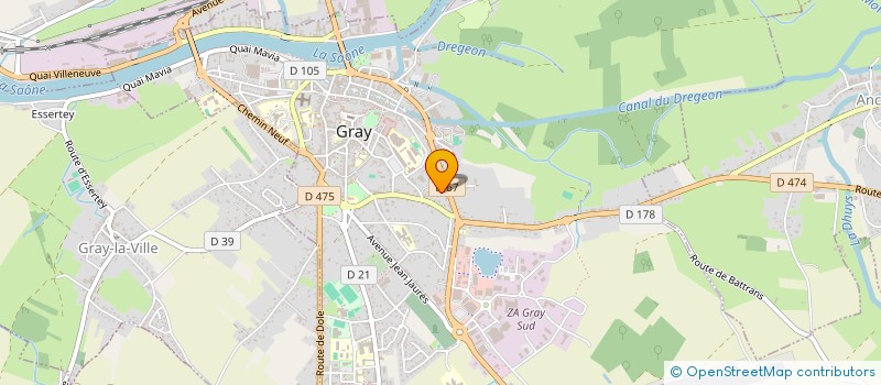localisation de l'entreprise SCI TIFER à GRAY