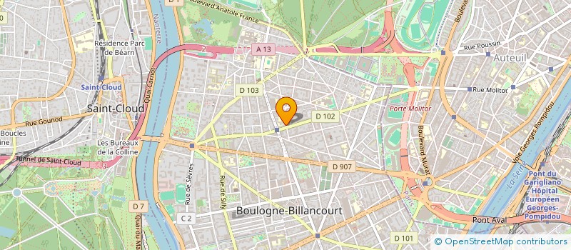 localisation de l'entreprise SCI TIGER 2 à BOULOGNE-BILLANCOURT
