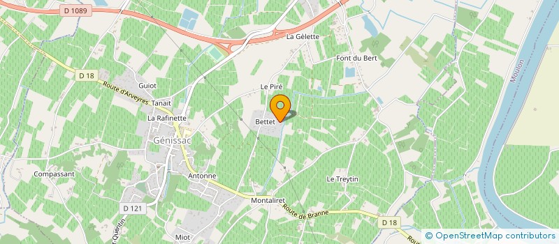 localisation de l'entreprise SCI TIJAD  GENISSAC