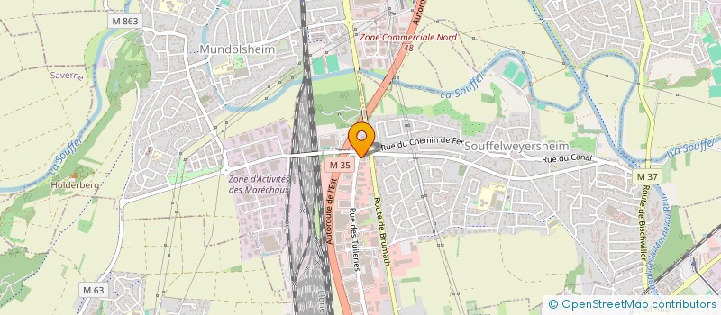 localisation de l'entreprise SCI TIKOTOM  SOUFFELWEYERSHEIM