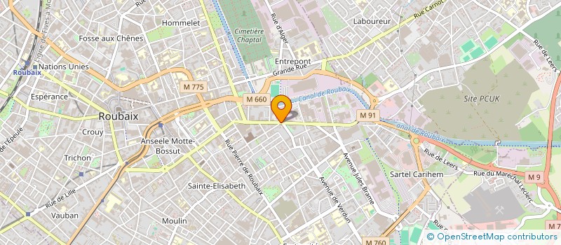 localisation de l'entreprise SCI TILOU  ROUBAIX