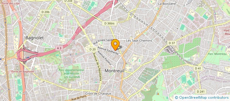 localisation de l'entreprise SCI TILOW à MONTREUIL