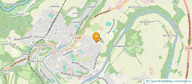 localisation de l'entreprise SCI TINDUFF  CHATEAULIN