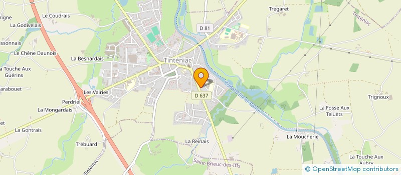 localisation de l'entreprise SCI TINISS  TINTENIAC