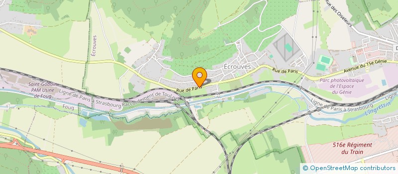 localisation de l'entreprise SCI TINOUS  ECROUVES