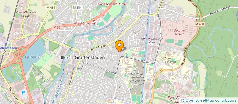 localisation de l'entreprise SCI TIPI  ILLKIRCH-GRAFFENSTADEN