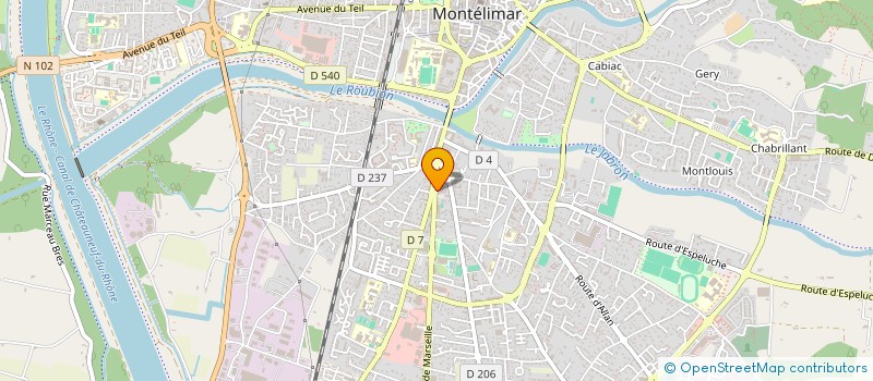 localisation de l'entreprise SCI TIPS à MONTELIMAR