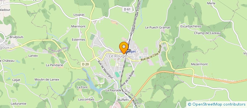 localisation de l'entreprise SCI TIRABI à LE ROUGET-PERS