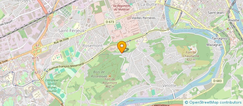 localisation de l'entreprise SCI TIRODE  BESANCON