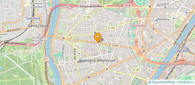 localisation de l'entreprise SCI TISSEYRE à BOULOGNE-BILLANCOURT