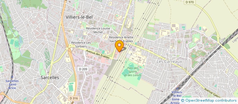 localisation de l'entreprise SCI TISSONVILLIERS III  VILLIERS-LE-BEL