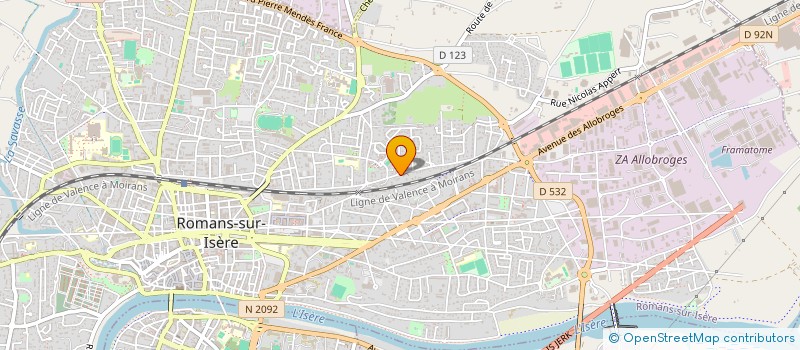 localisation de l'entreprise SCI TITAN à ROMANS-SUR-ISERE