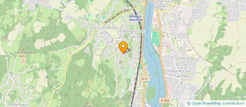 localisation de l'entreprise SCI TJH  ALBIGNY-SUR-SAONE