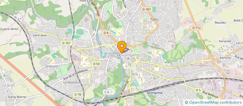 localisation de l'entreprise SCI TJV à GUINGAMP