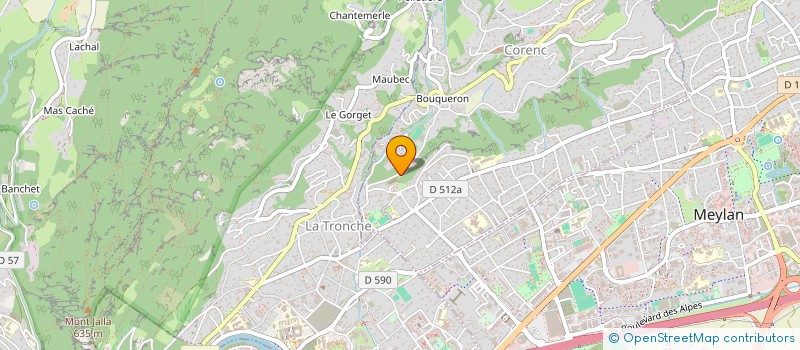 localisation de l'entreprise SCI TK2G  CORENC