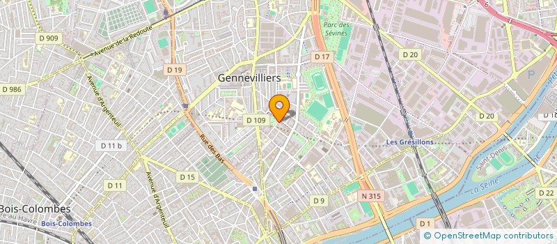 localisation de l'entreprise SCI TKAA IMMOBILIER à GENNEVILLIERS