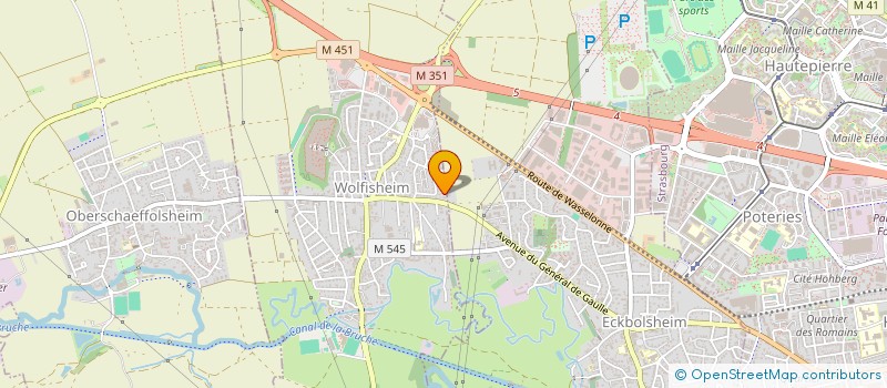 localisation de l'entreprise SCI TKK  WOLFISHEIM