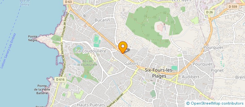 localisation de l'entreprise SCI TL INVESTISSEMENT à SIX-FOURS-LES-PLAGES