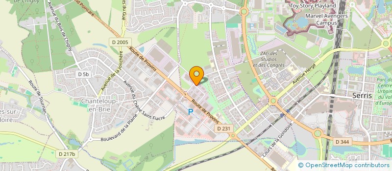 localisation de l'entreprise SCI TLH  MONTEVRAIN