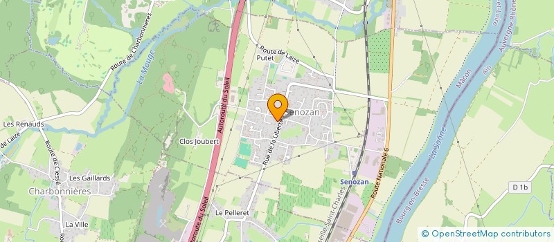 localisation de l'entreprise SCI TLV  SENOZAN