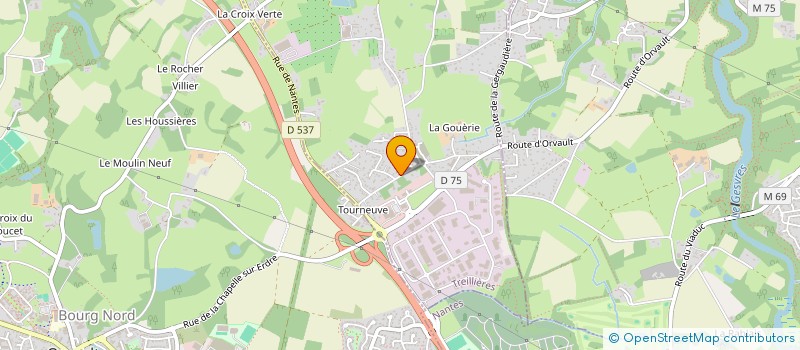 localisation de l'entreprise SCI TMO  TREILLIERES