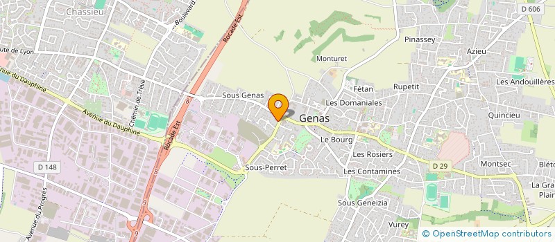 localisation de l'entreprise SCI TMS  GENAS