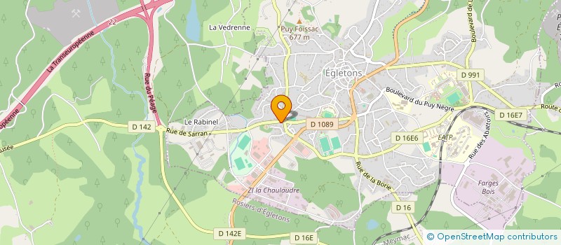 localisation de l'entreprise SCI TOCRI  EGLETONS