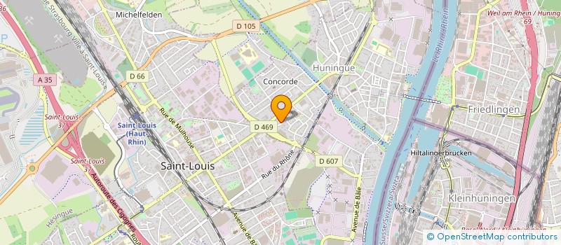 localisation de l'entreprise SCI TOM  HUNINGUE