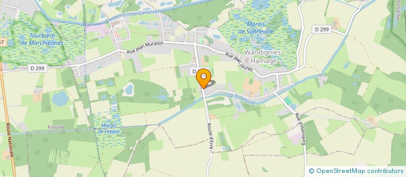 localisation de l'entreprise SCI TONY  WANDIGNIES-HAMAGE