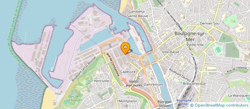 localisation de l'entreprise SCI TOP DIS  BOULOGNE-SUR-MER