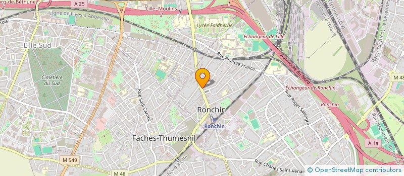 localisation de l'entreprise SCI TOP KINE  RONCHIN