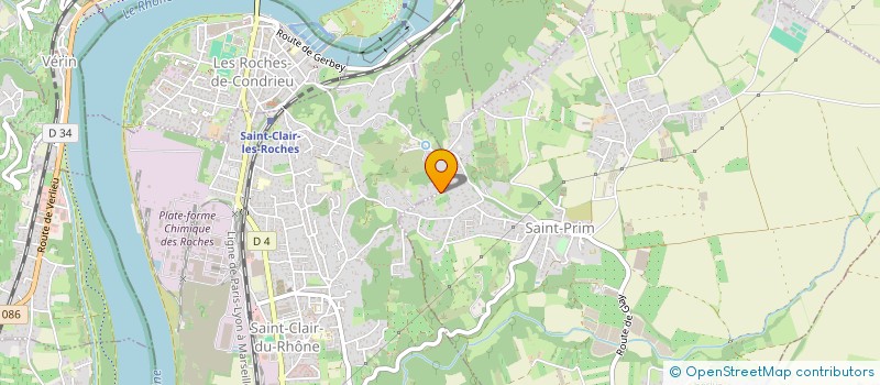 localisation de l'entreprise SCI TOP MORESTEL  SAINT-CLAIR-DU-RHONE