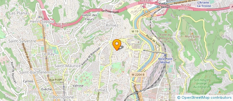 localisation de l'entreprise SCI TOPAZE à NICE