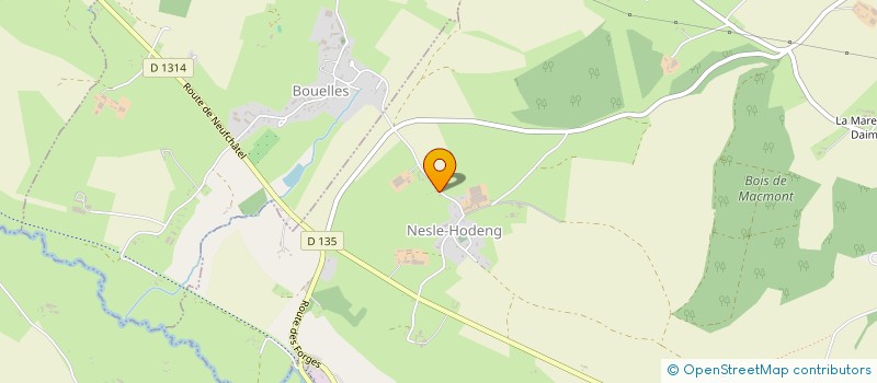 localisation de l'entreprise SCI TOPAZE à NESLE-HODENG