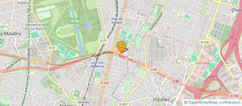 localisation de l'entreprise SCI TOPAZE INVESTISSEMENT à ANTONY