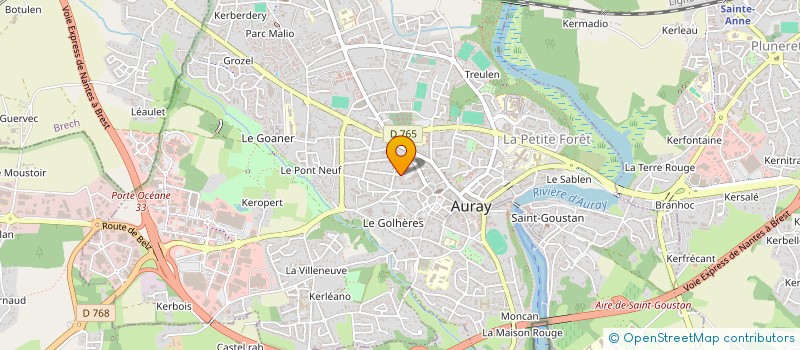 localisation de l'entreprise SCI TOPOGA à AURAY