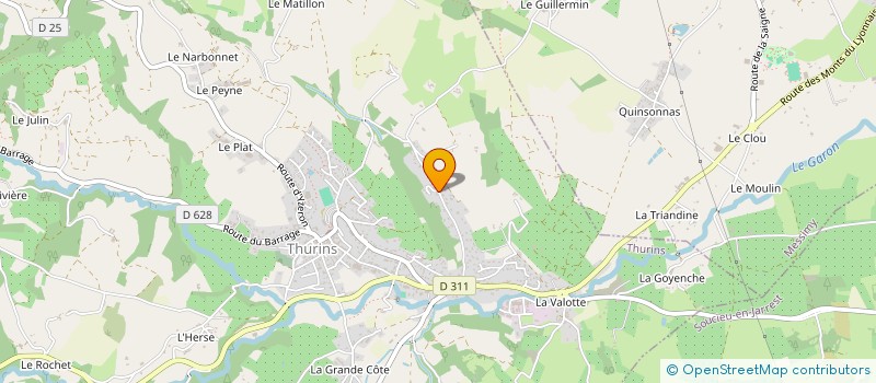 localisation de l'entreprise SCI TOR  THURINS