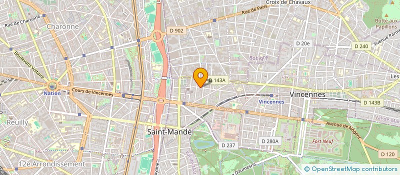 localisation de l'entreprise SCI TOSCANA à VINCENNES