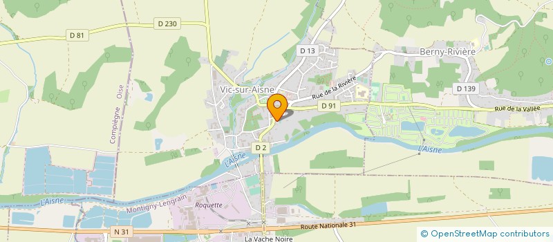 localisation de l'entreprise SCI TOTO à VIC-SUR-AISNE