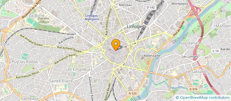 localisation de l'entreprise SCI TOUBOR à LIMOGES