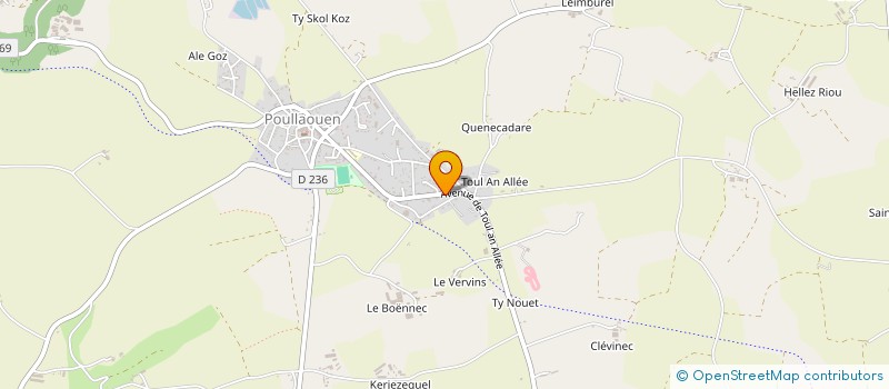 localisation de l'entreprise SCI TOUL AN ALLEE  POULLAOUEN