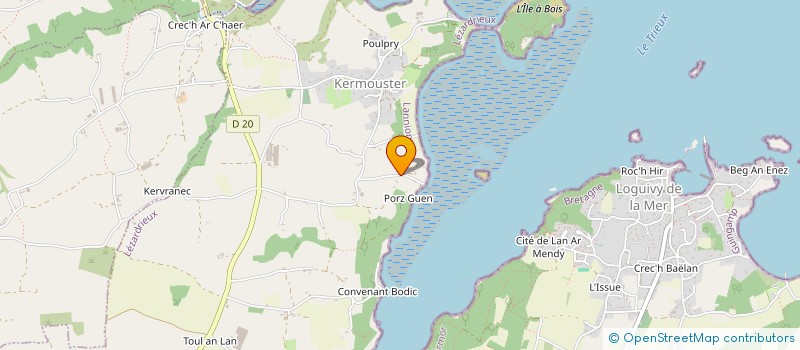 localisation de l'entreprise SCI TOUL GWEN  LEZARDRIEUX